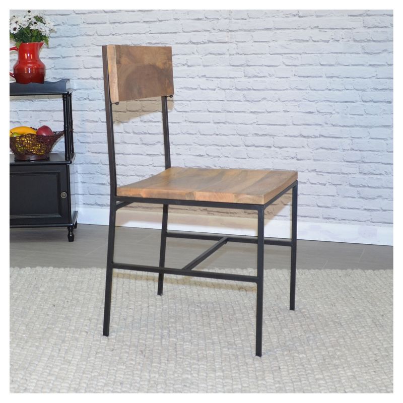 Set of 2 Elmsley Dining Chair Natural/Black - Carolina Cottage