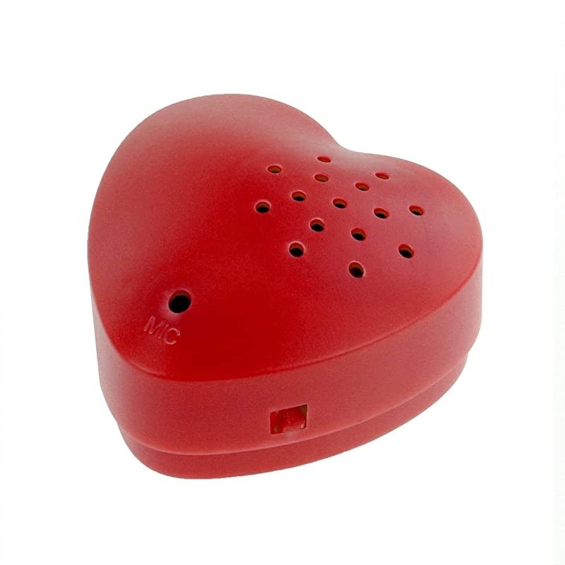 1 Pack  30 Second Voice Sound Recorder Module for Plush Toy Stuffed Teddy Bear Animal Recordable Heart Record Custom Messages Red