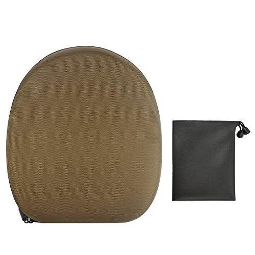 Geekria UltraShell Headphones Full Size Hard Carrying Case, Brown Fabric.