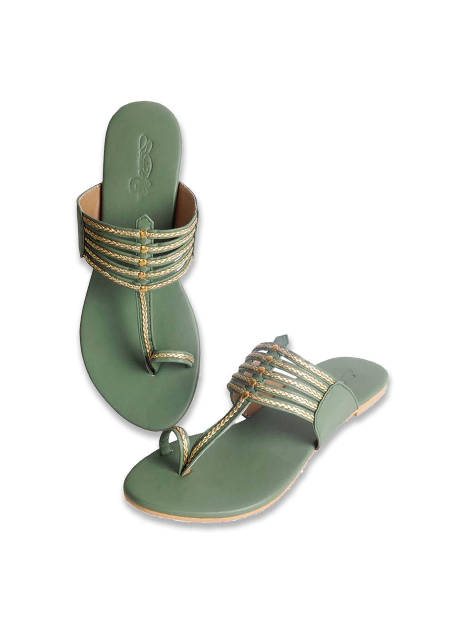 Sole House Women's Olive Toe Ring Sandals