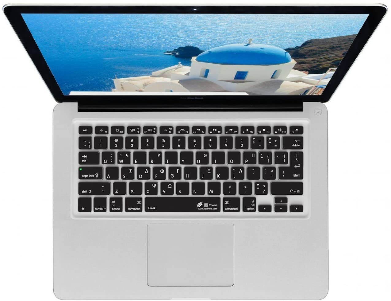 KB Covers Keyboard Cover for MacBook/Air 13/Pro (2008+)/Retina - Greek (GREEK-M-CB-2),Clear