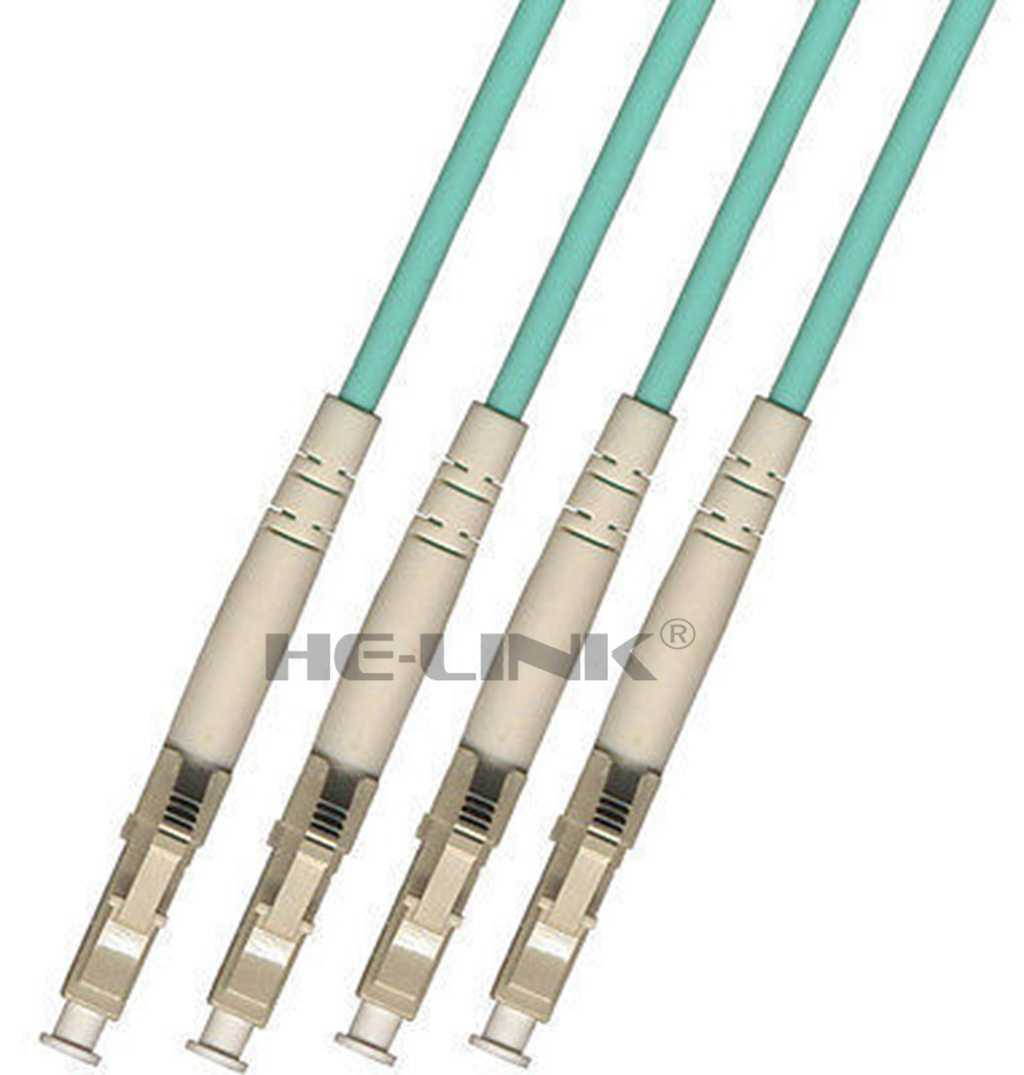 70M LC-LC Outdoor Armored 10G OM3 MM 4 Strands Fiber Optic Cable Patch Cord