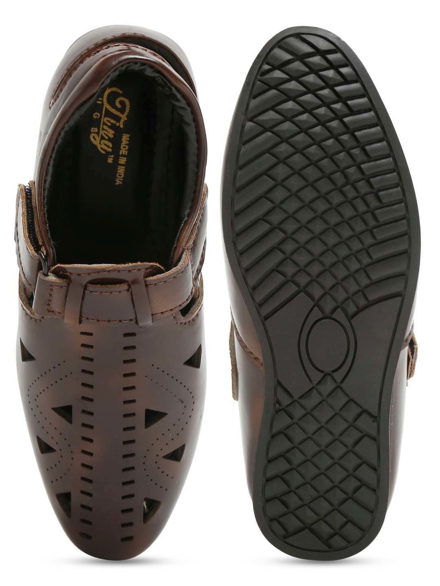 Tiny Bugs Kids Brown Casual Sandals