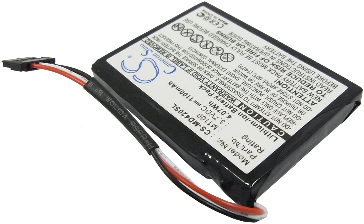 Replacement GPS Navigation Battery Part No.M1100 for Medion Gopal E4230, Gopal E4240, Gopal E4245,1100mAh Li-ion