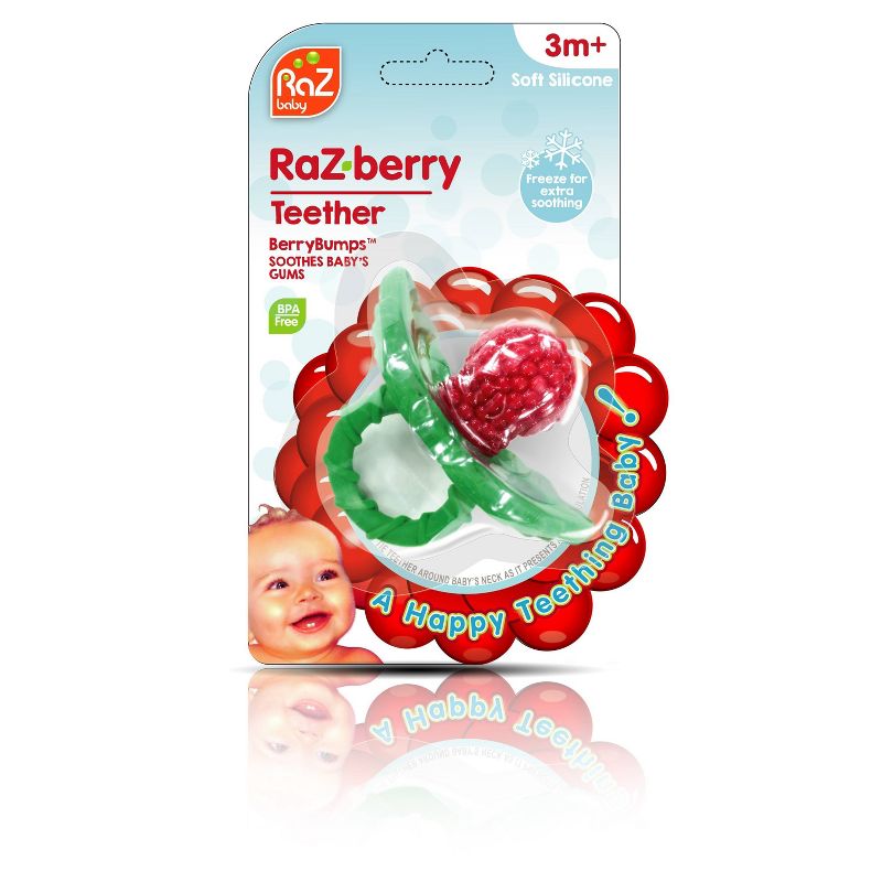 Razbaby RazBerry Silicone Teether - Red