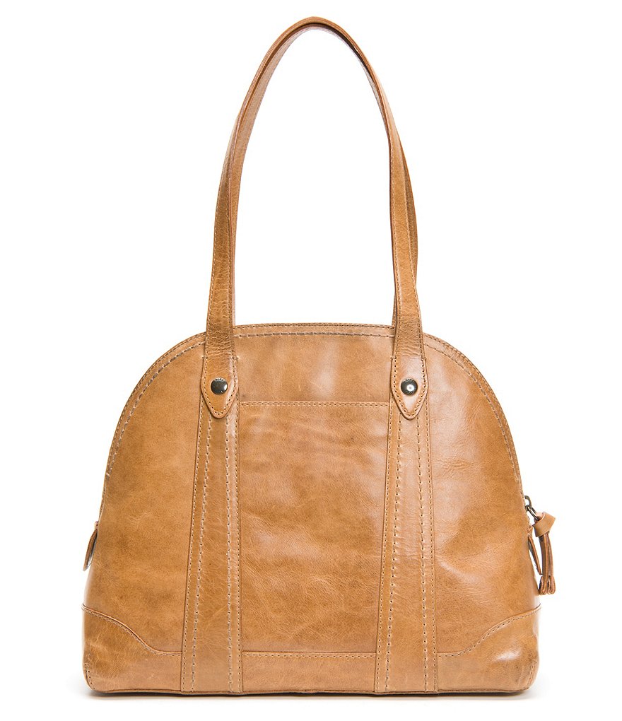 Frye Melissa Zip Domed Leather Satchel Bag