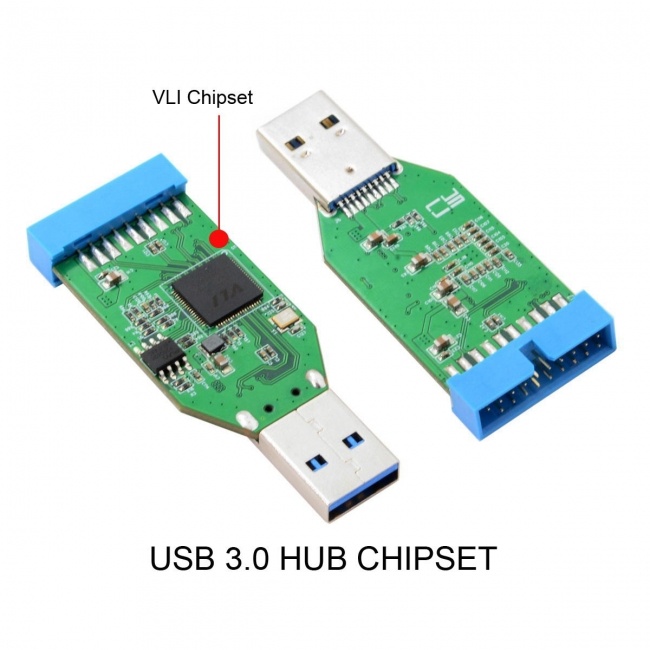 Xiwai USB 3.0 A Type  to Motherboard 20pin Header Female Hub & 20Pin to Dual USB3.0 Female Adapter