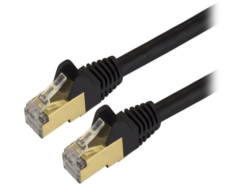 StarTech C6ASPAT6BK StarTech.com Cat6a Shielded Patch Cable - 6 ft. - Black - Snagless RJ45 Cable - Ethernet Cord - Cat 6a Cable