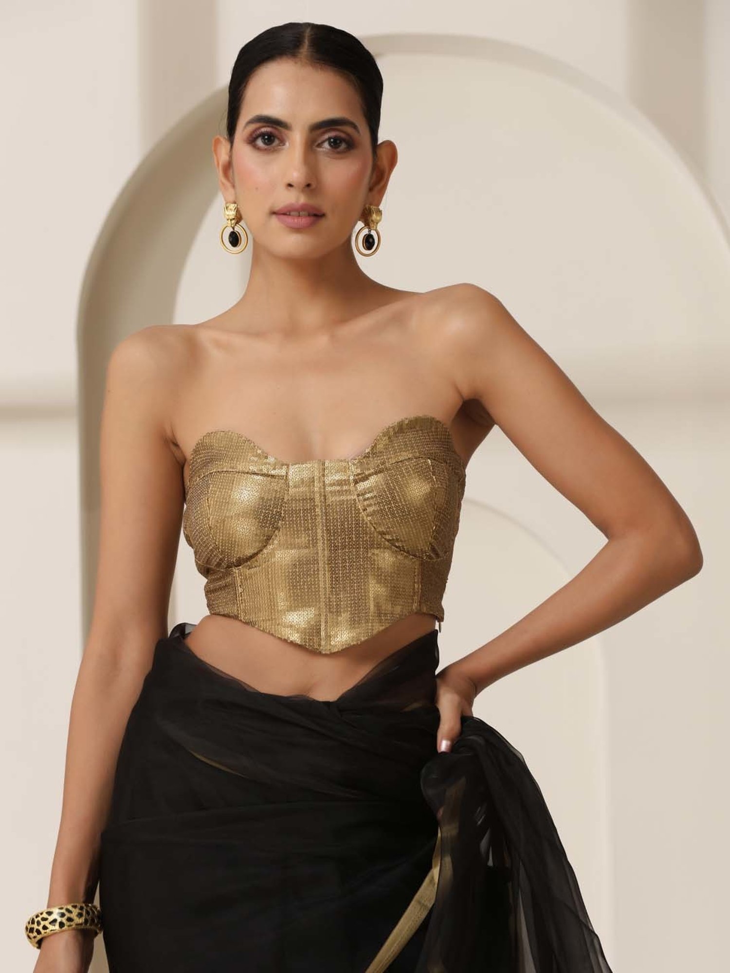 Swtantra Gold Embellished Blouse