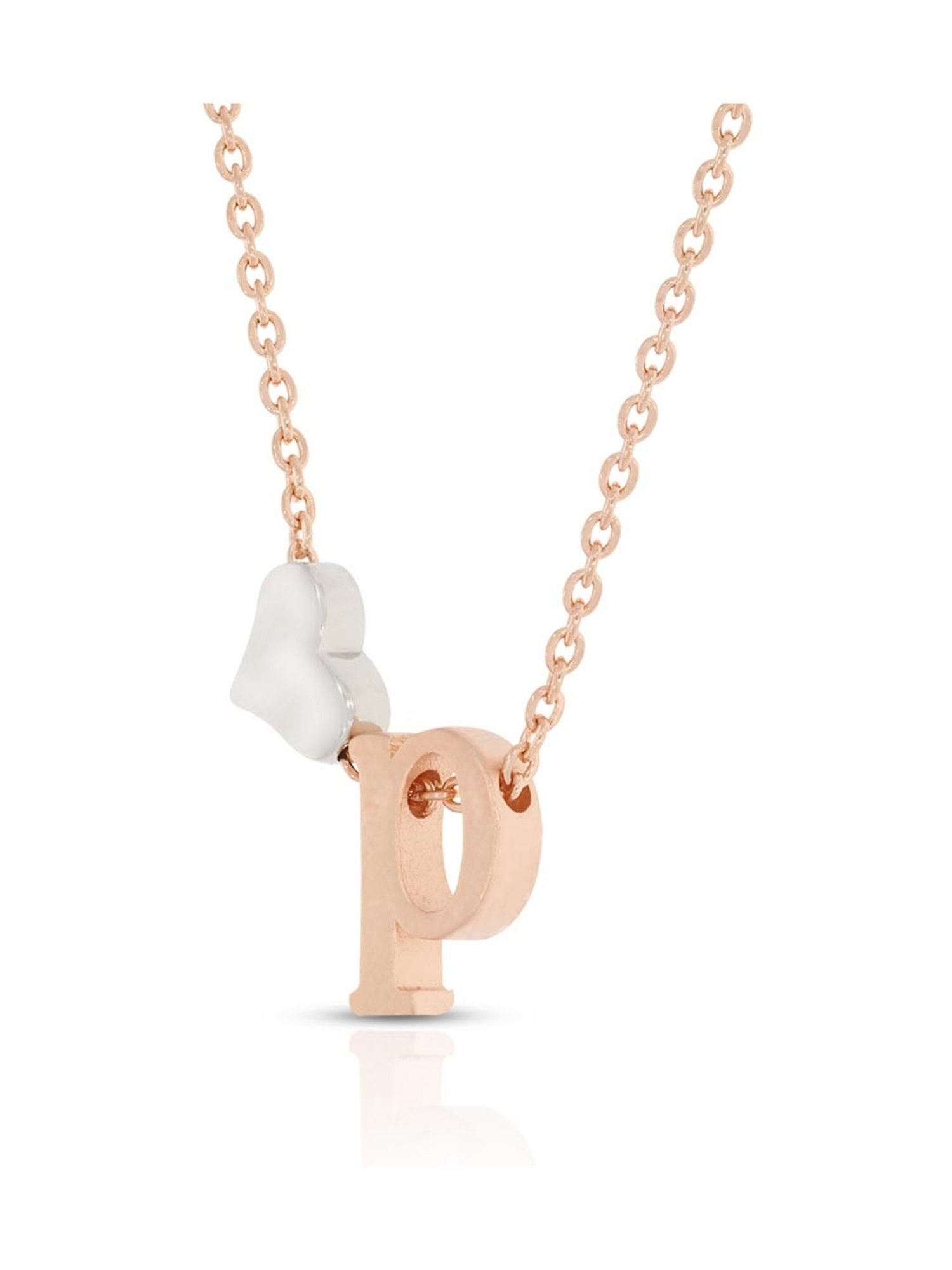 Anayra 92.5 Sterling Silver Initial Letter Charm Pendant without Chain for Women