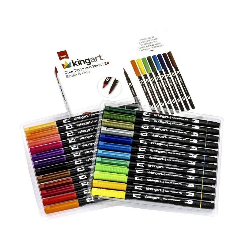 Kingart 125ct Pencils Pens With Paper Pad Bundle