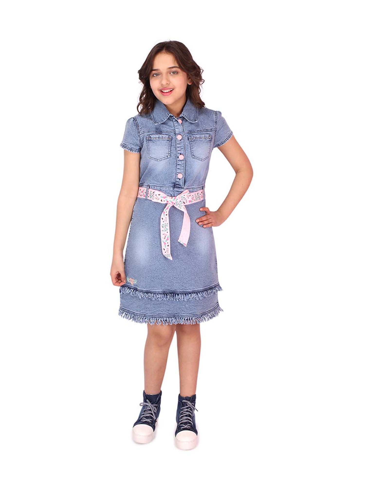 Cutecumber Kids Blue Washed Dress