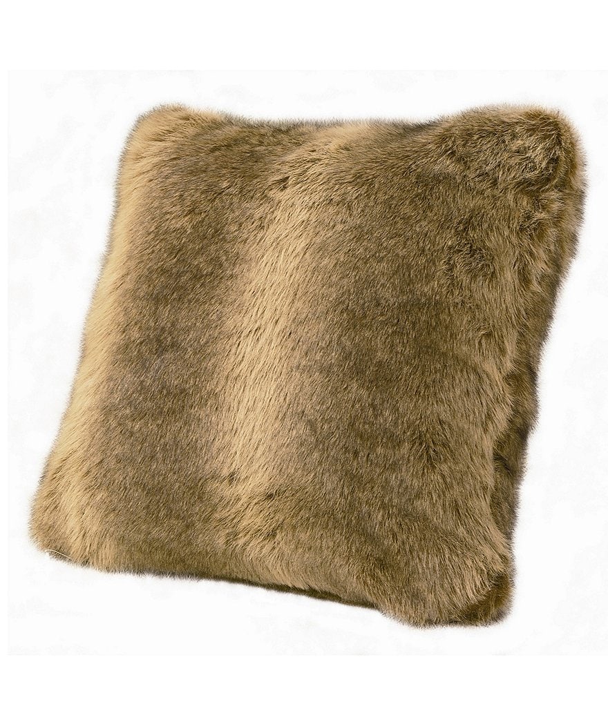 HiEnd Accents Faux Fur Wolf Pillow