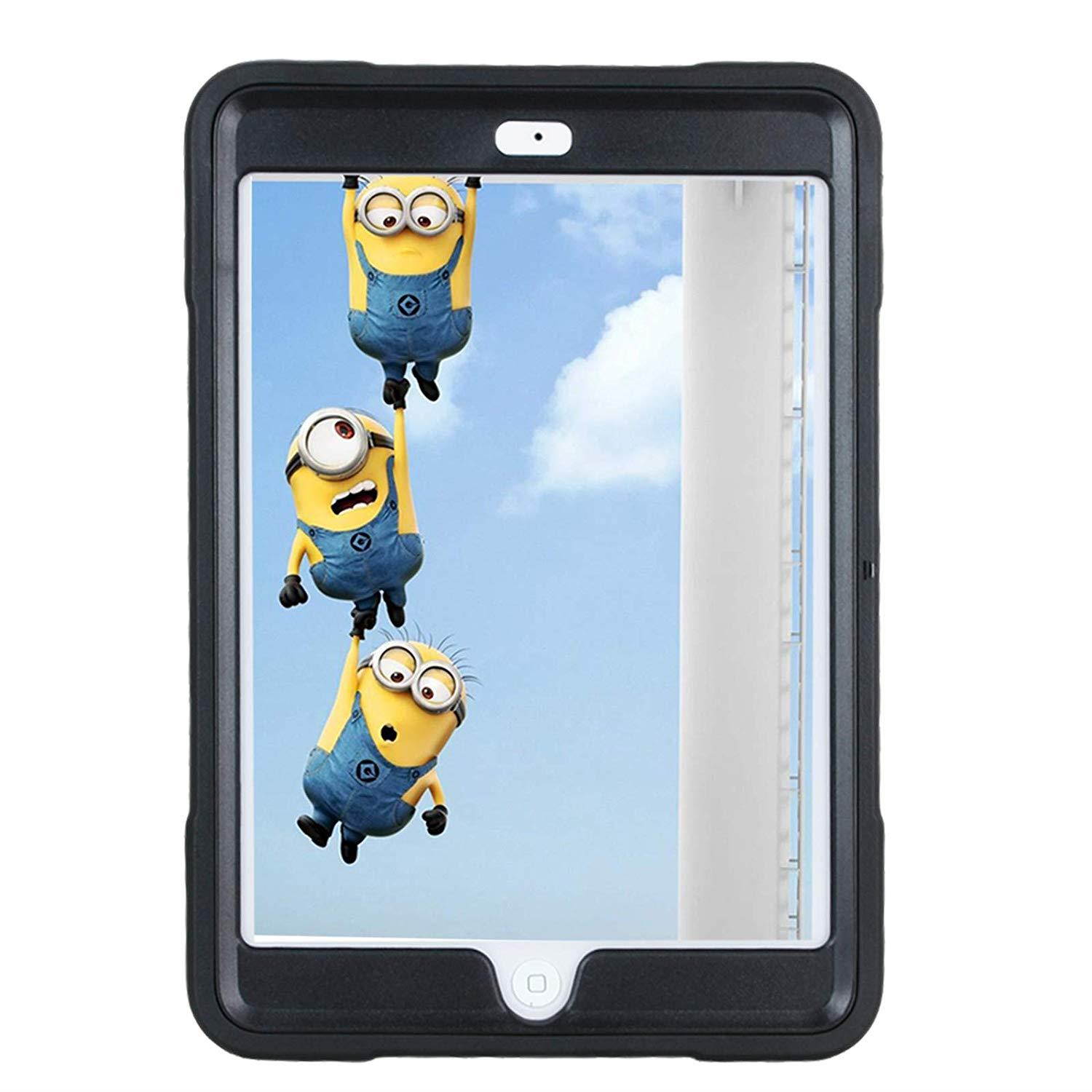 Cellular360 Drop Proof Case with 360 Degree Swivel Stand and Handle for iPad Mini 1 iPad Mini 2 iPad Mini 3 (Black)