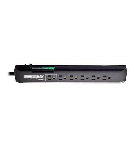 Minuteman Slimline Series 6 Outlet Surge Suppressor 1080J  MM-MMS664S