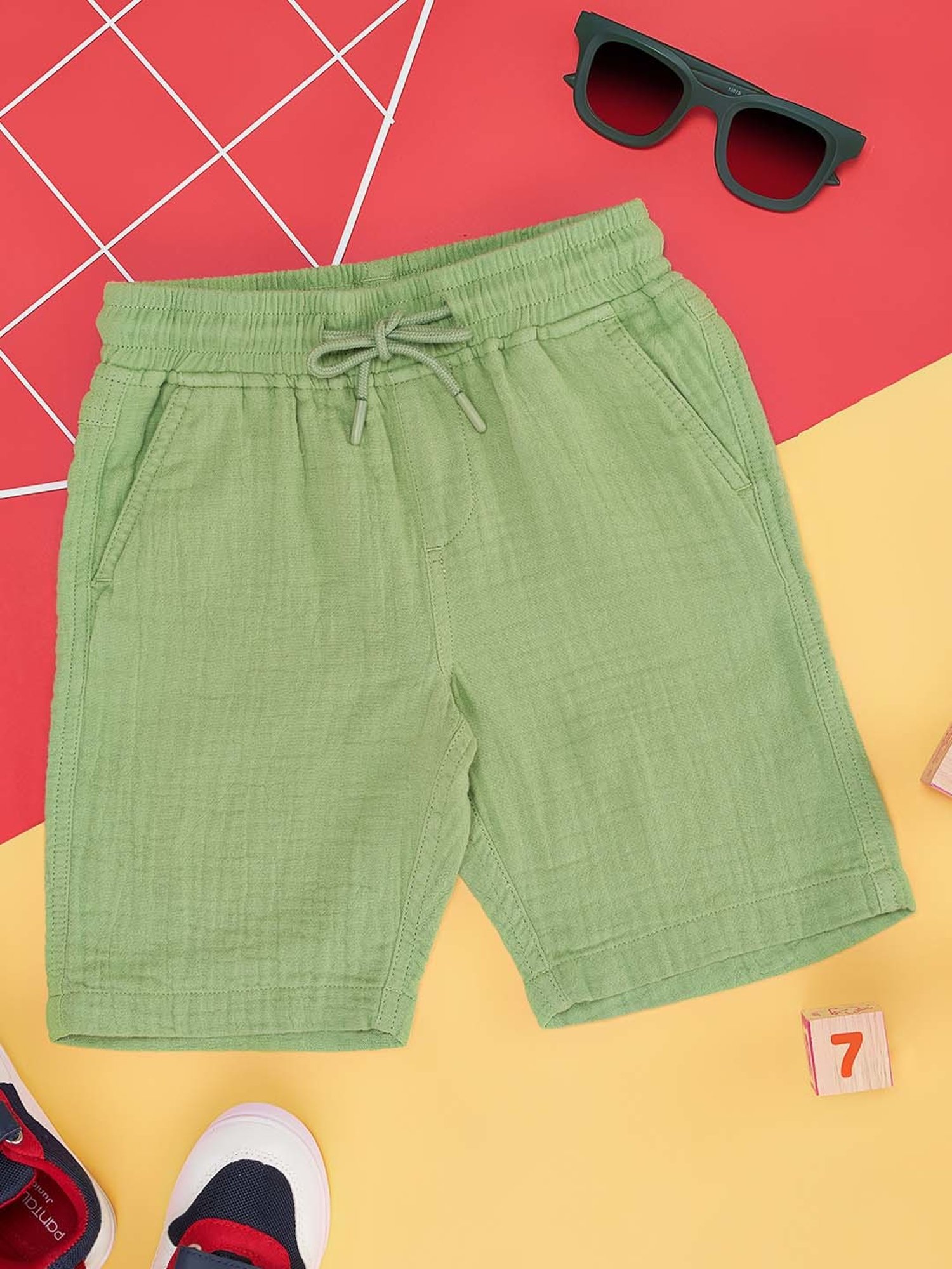 Jack & Jones Junior Purple & White Checks Shorts