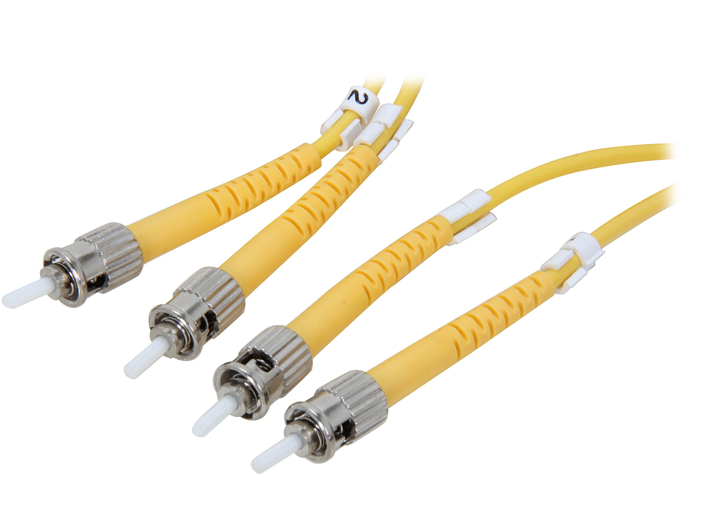 BYTECC SD-ST5 5m SD-ST ST to ST Duplex (2 Strand) Cable, Single Mode 9/125 Standard Zipcore