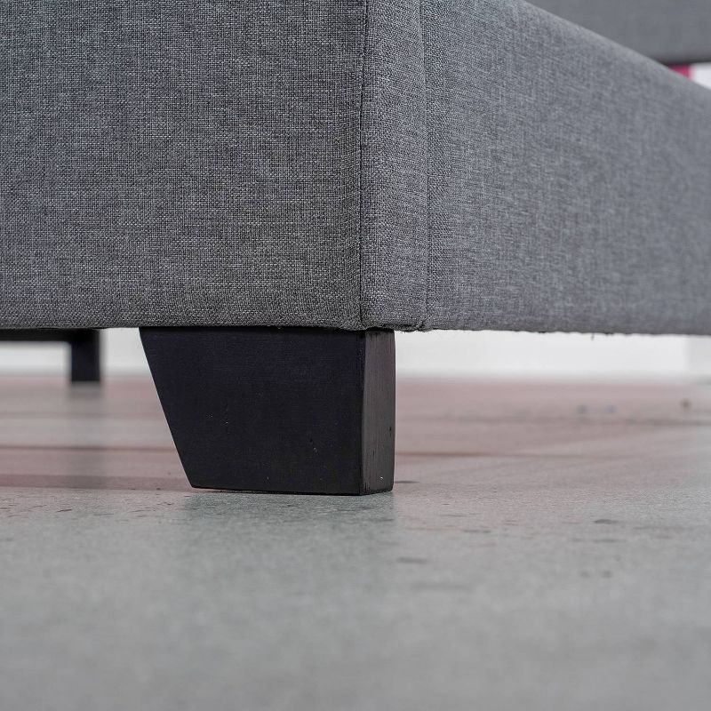 Full Upholstered Bed Gray - Home Source