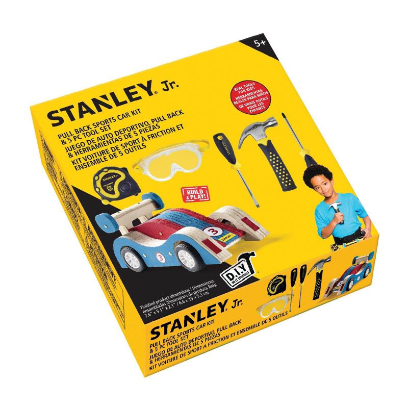Stanley Jr. DIY Pull Back Sports Car Kit & 5pc Tool Set