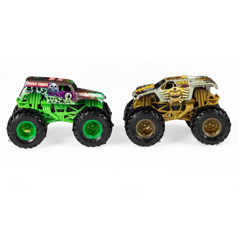 Monster Jam 1:64 2 Packs (Reveal The Steel) - Grave Digger vs Max D