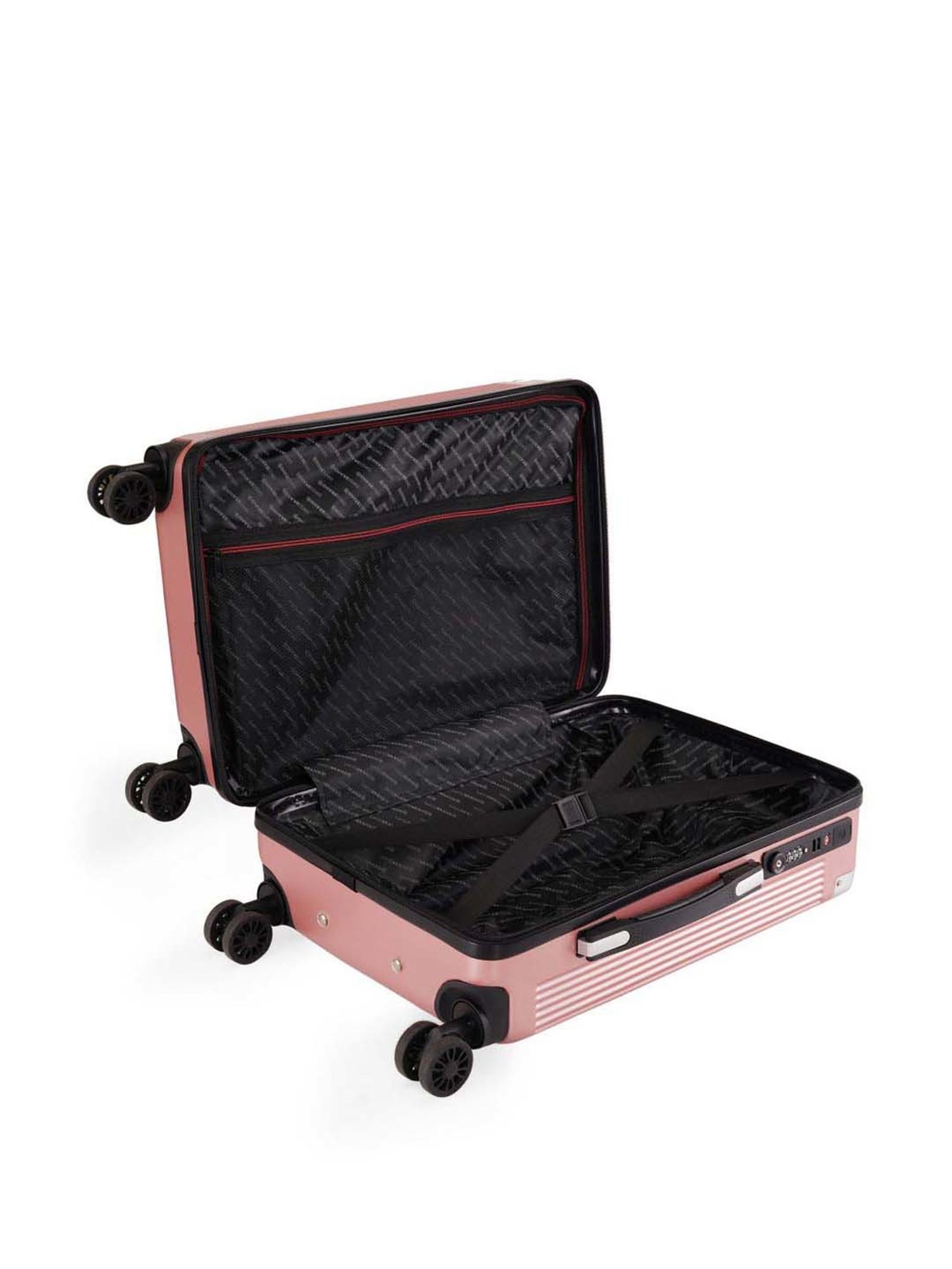 Swiss Brand Geneve Rose Gold Carry-On 4 Wheel Small Hard Trolley 53cm