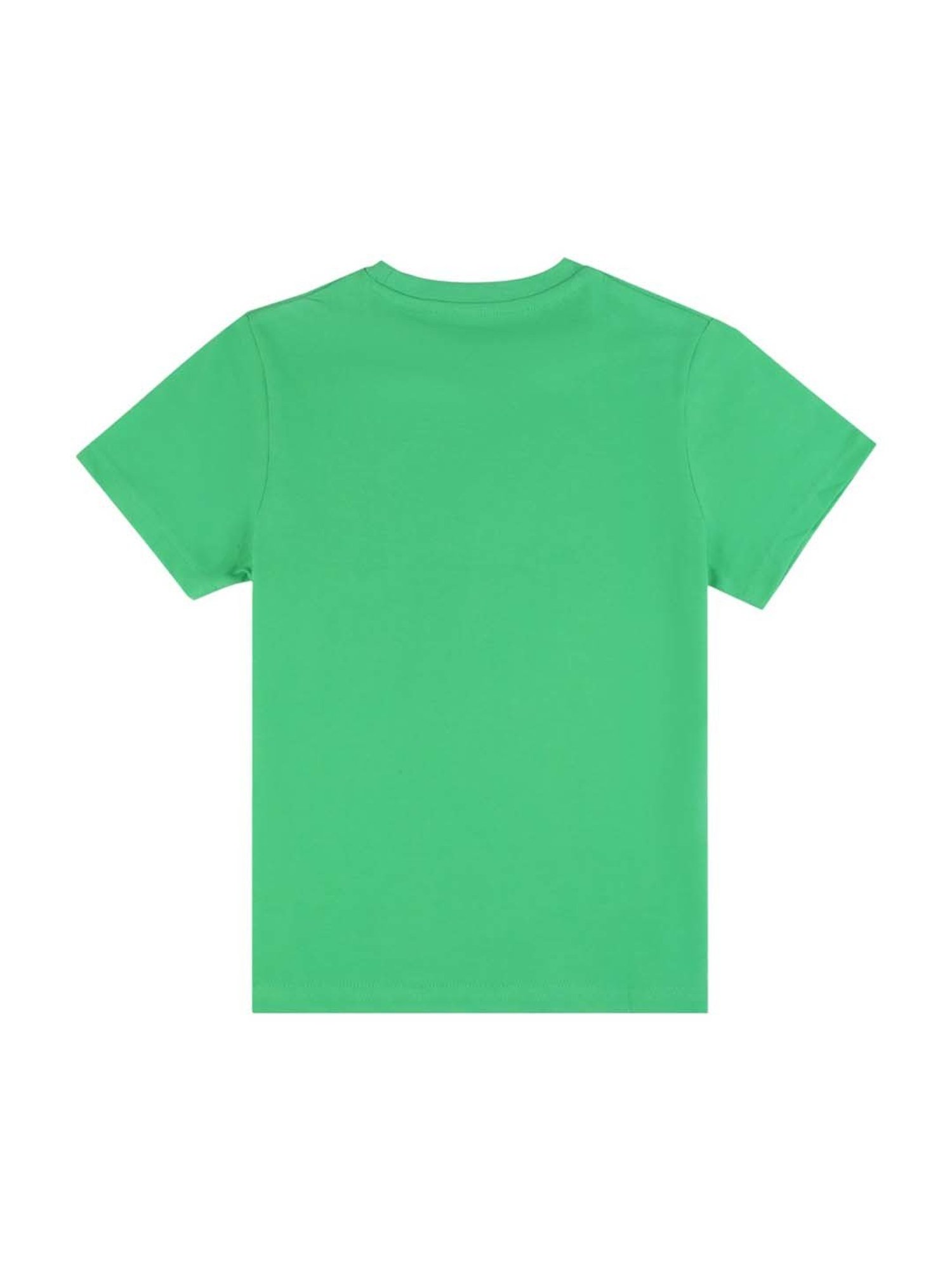 Proteens Boys Green Cotton Ragular Fit T-Shirt