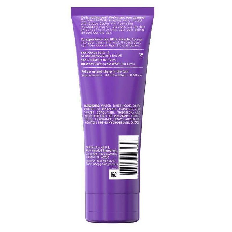 Aussie Miracle Coils Sulfate-Free Shaping Jelly with Cocoa Butter - 6.8 fl oz