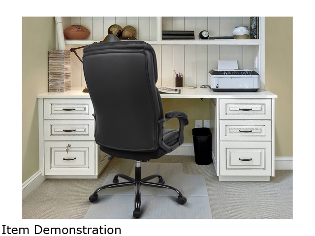 PU Leather Swivel Ergonomic Executive Office Chair - Computer Task Desk Chair,  Reclining Seat Height Adjustable Lumbar Support