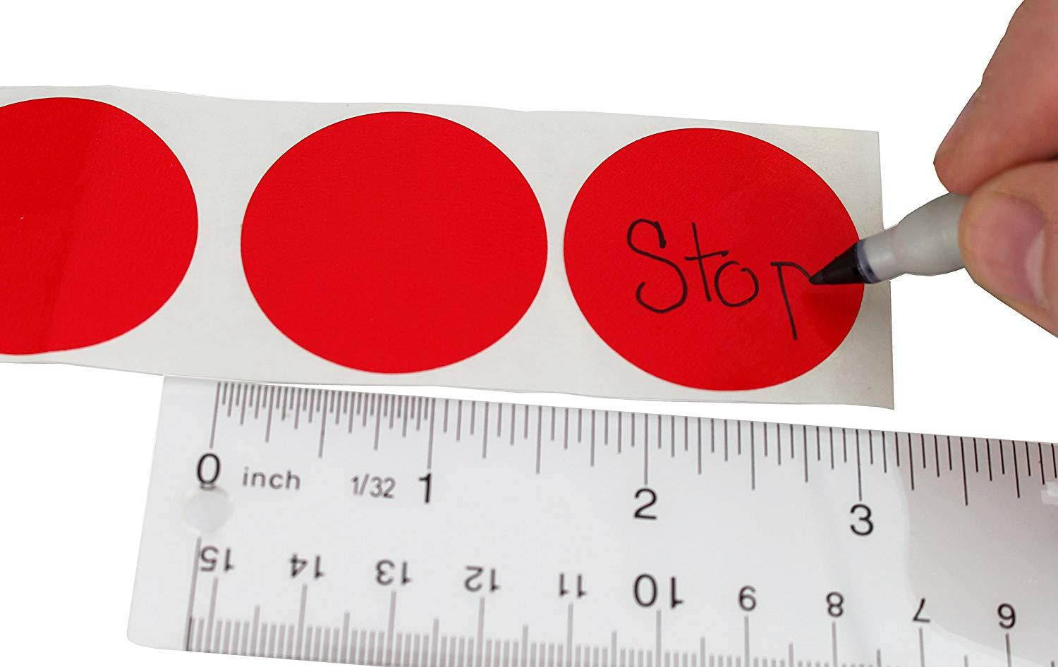 ChromaLabel 1-1/2 inch Color-Code Dot Labels | 500/Dispenser Box (Red)