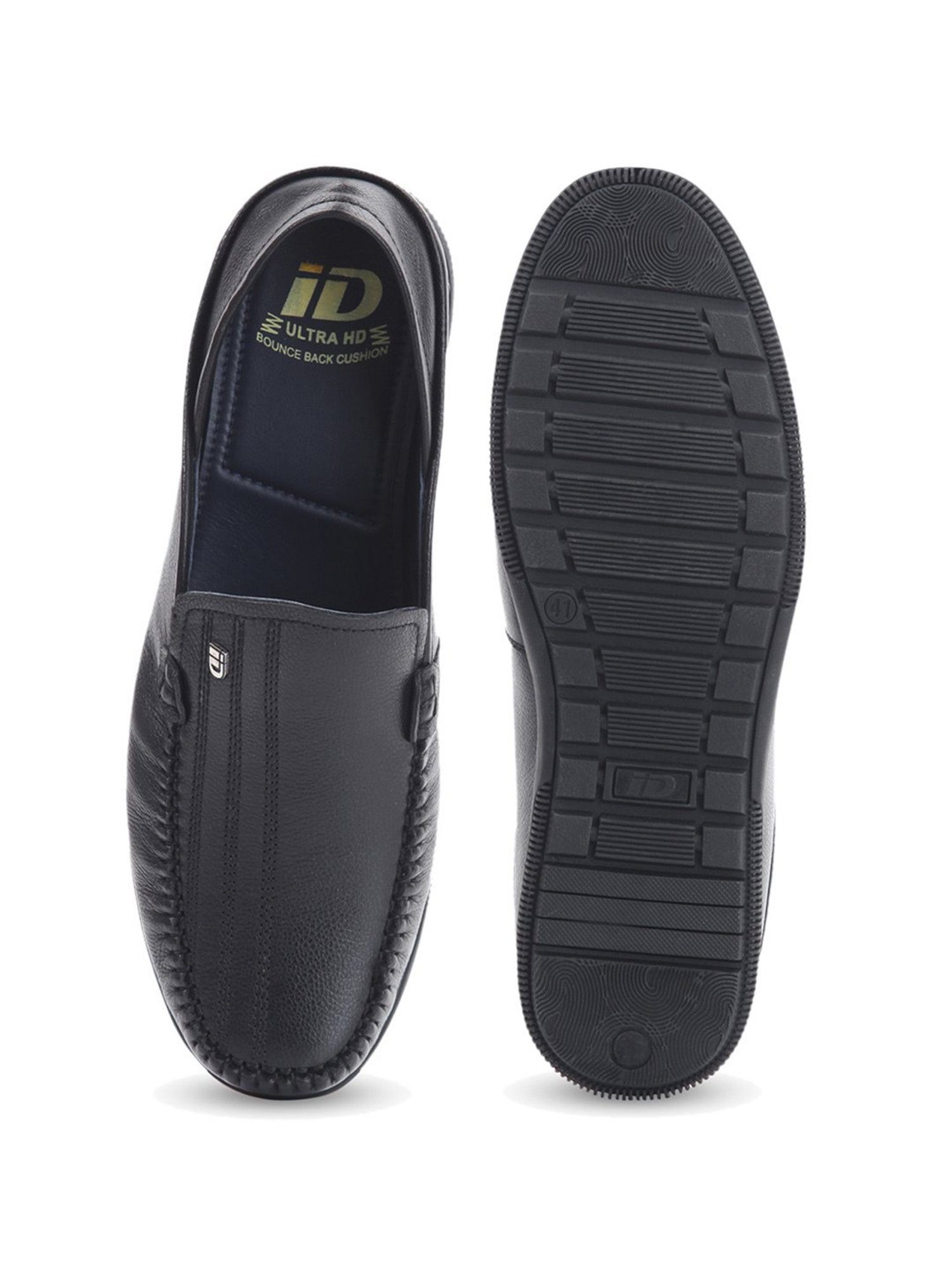 ID Men's Black Casual Loafers
