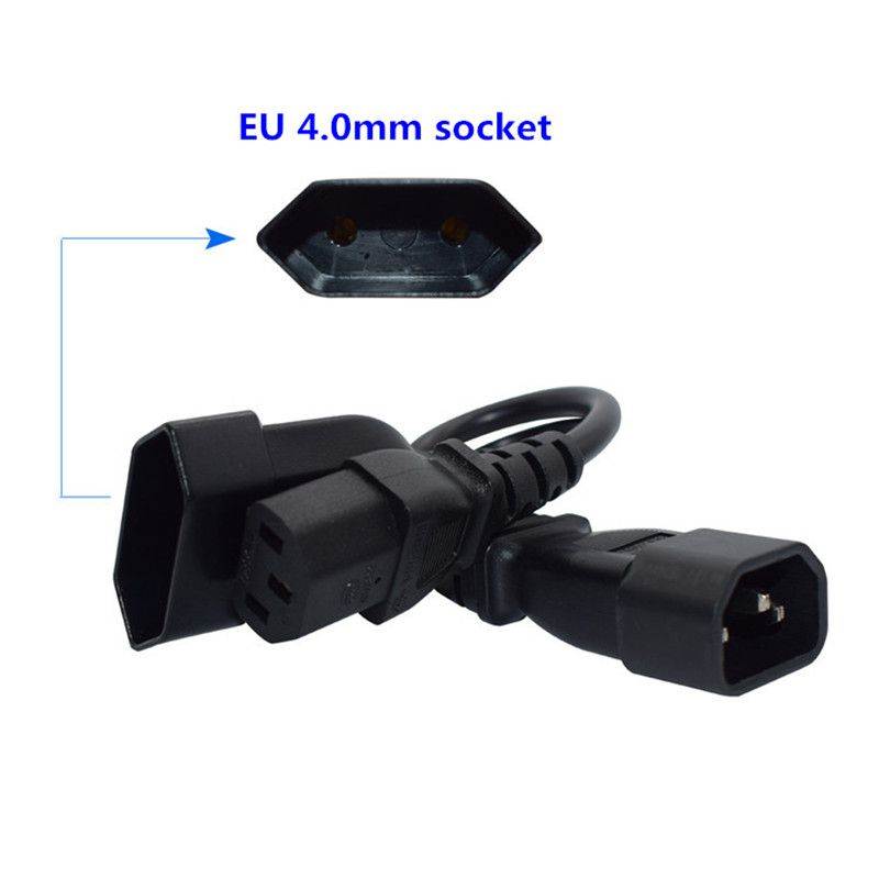 Tekit C14 to C13+NEMA 5-15R Y Splitter Power Plug Cord,Single IEC 320 C14 Male to C13+Nema 5-15R Female Splitter Adapter Cable Cord ,1ft /30mm