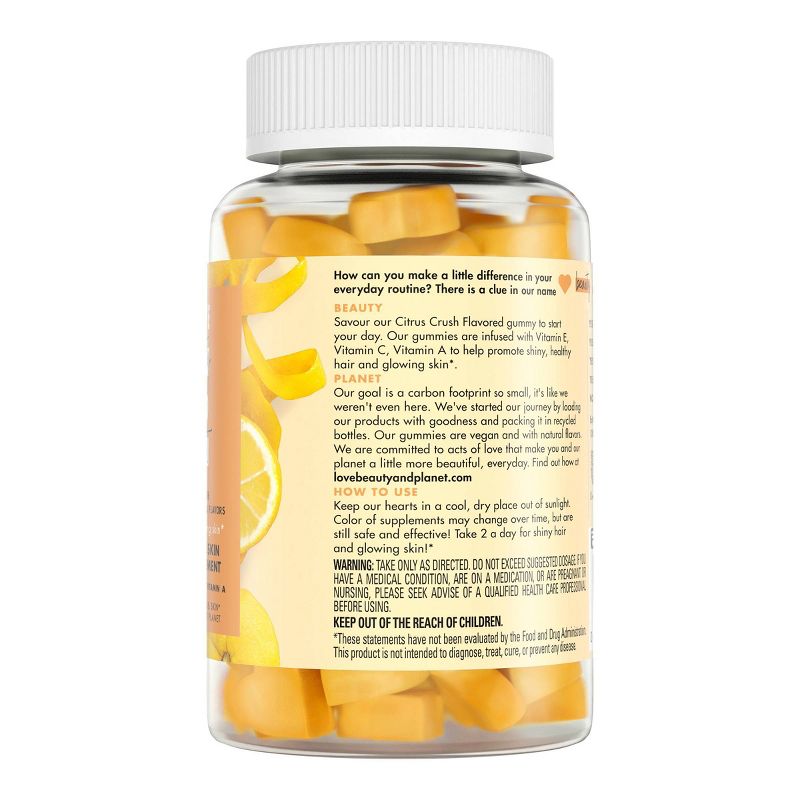 Love Beauty and Planet Multi-Benefit Vitamins Dietary Supplement - Citrus Crush – 60ct