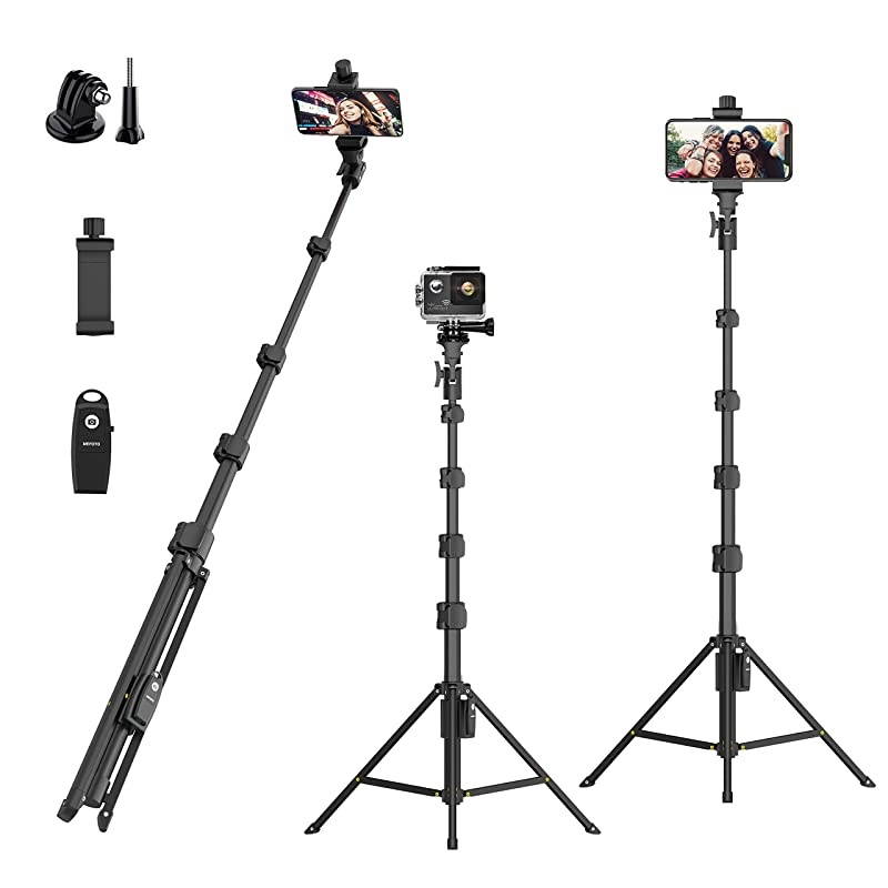 Stick Tripod54quot Extendable Camera Stick with Tripod Stand and Detachable Wireless Remote Shutter for iPhone 6 7 8 X Xs Samsung Galaxy S9 Note8 GoproAndroid PhonesDigital Cameras
