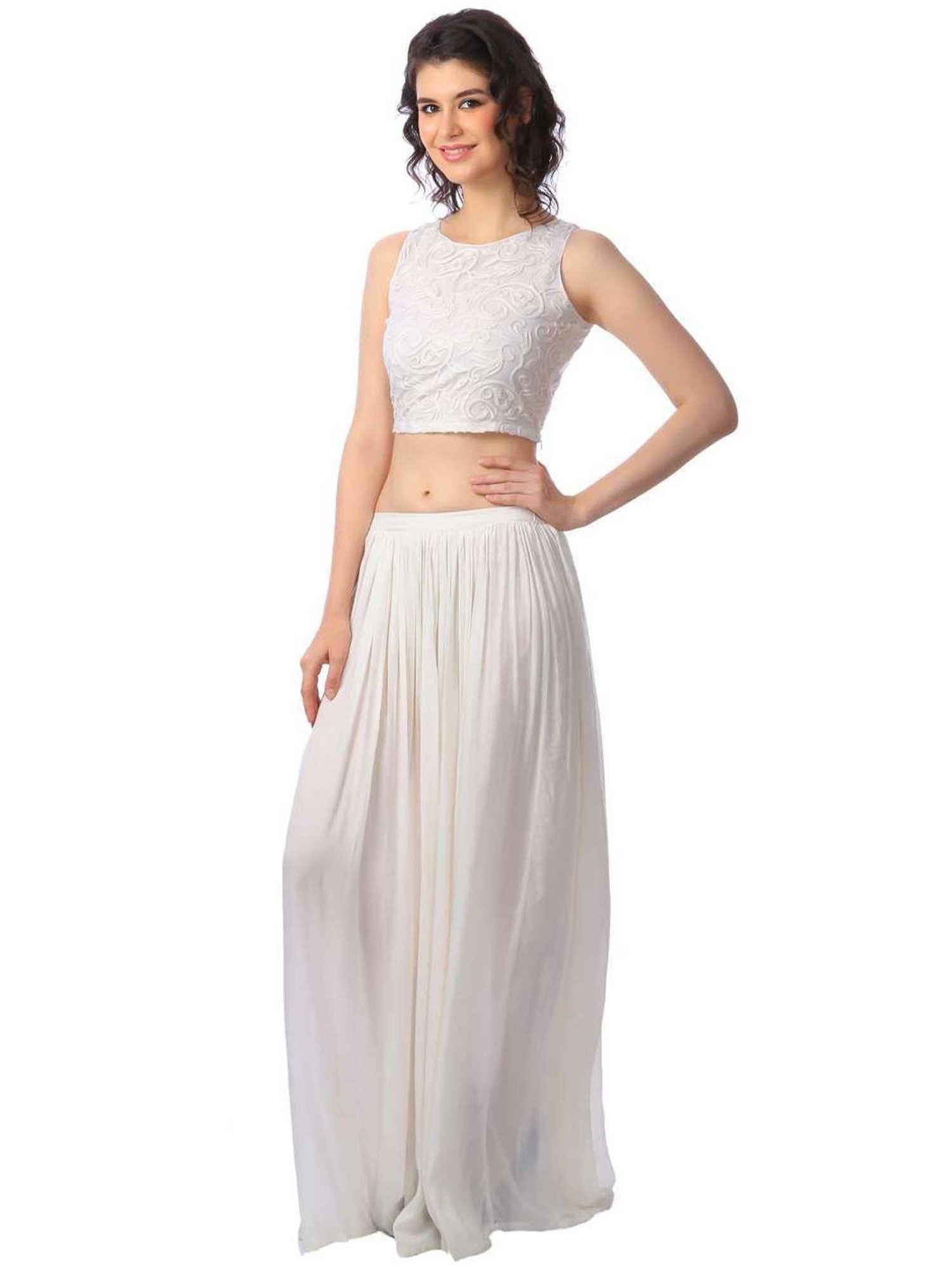 Cation White Maxi Skirt
