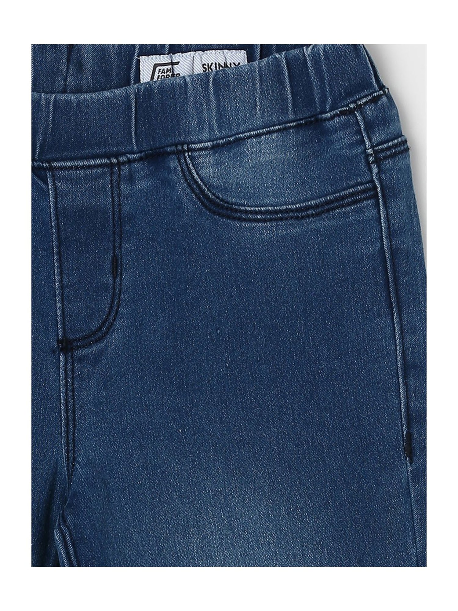 GJ baby Girls Blue Washed Jeans