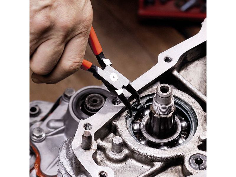 KNIPEX 44 31 J22 SBA Retaining Ring Pliers,0.078In Tip,45 Deg