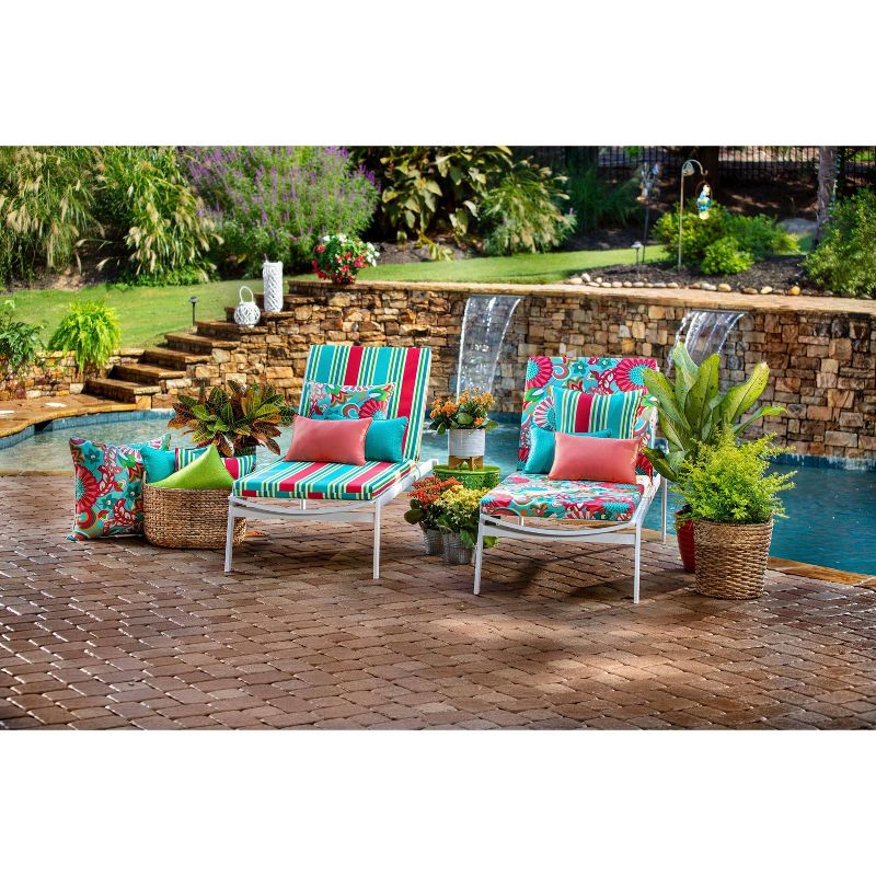 25" Sophia Floor Pillow Green - Pillow Perfect