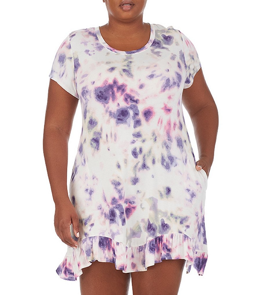 VAN WINKLE & CO. Plus Size Leopard Print Satin Maxi Chemise