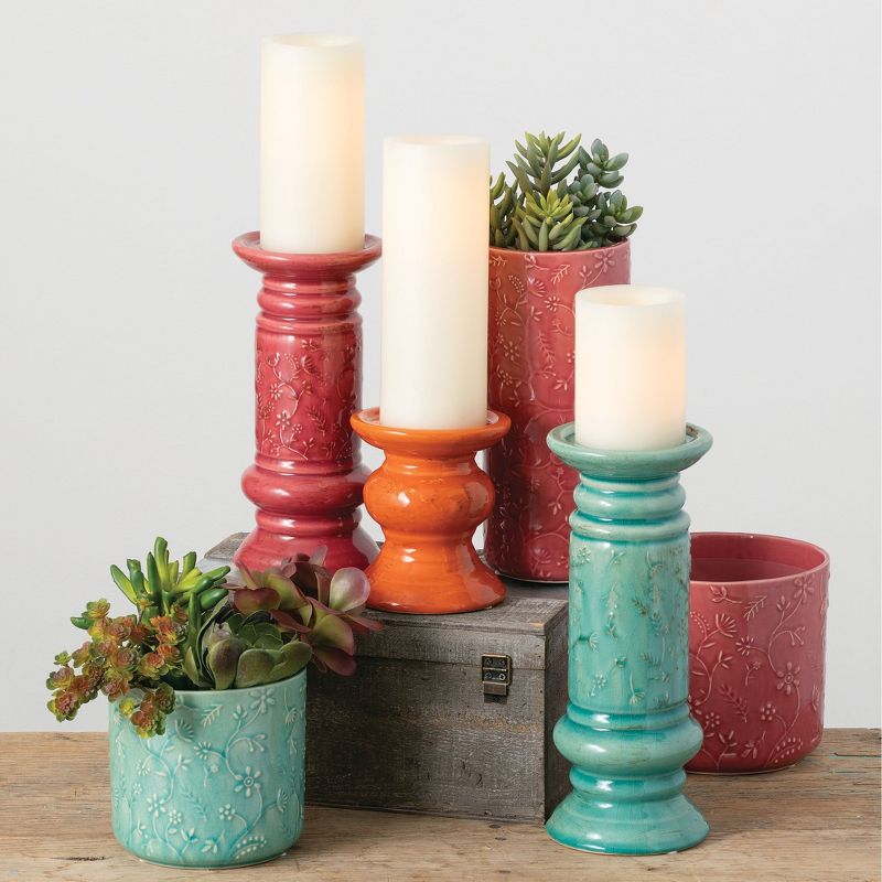 The HC Companies 3 Inch Round Plastic Sprite Decorative Indoor Flower Succulent Planter Pot with Drain Plug Hole, Artisan Taupe