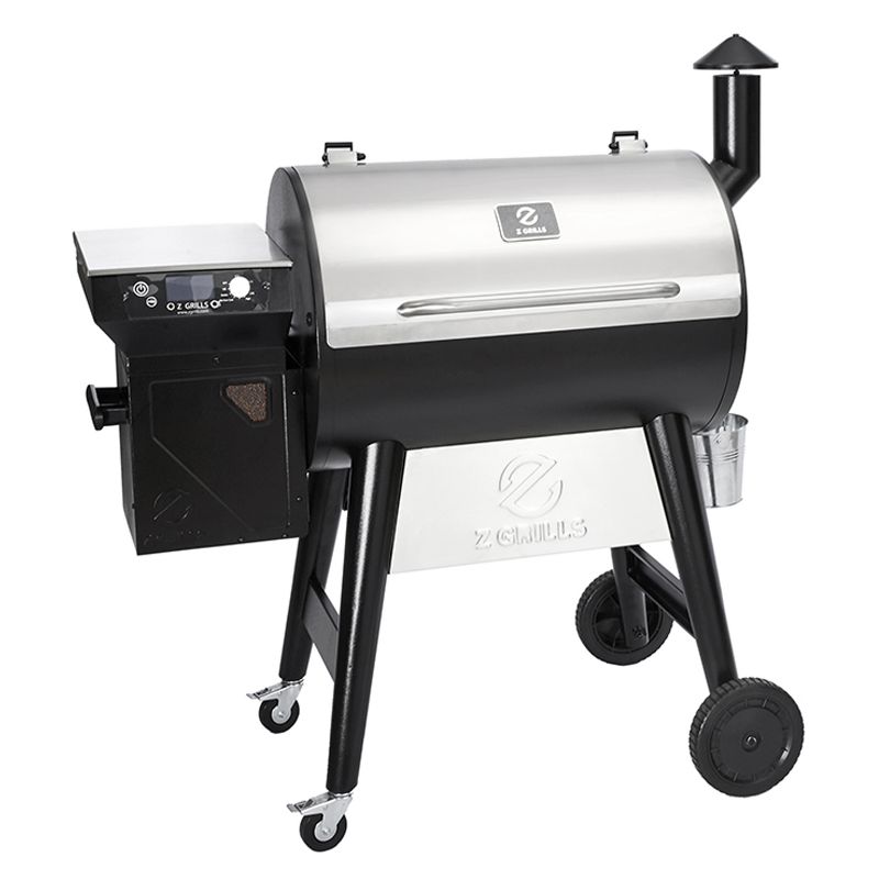Z GRILLS ZPG-7002F2 8-in-1 Wood Pellet Stainless Steel Grill Smoker for Outdoor BBQ Cooking with Digital Temperature Control, 694 Sq In