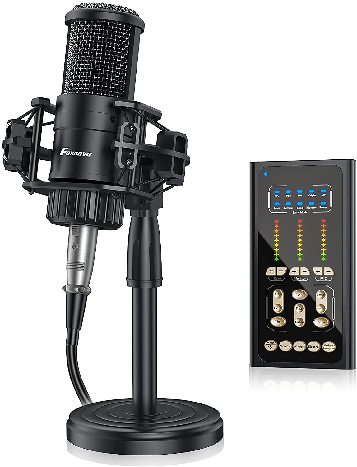 gold--BM800 Professional Suspension Microphone Kit Studio Live Stream Broadcasting Recording Condenser Microphone Set
