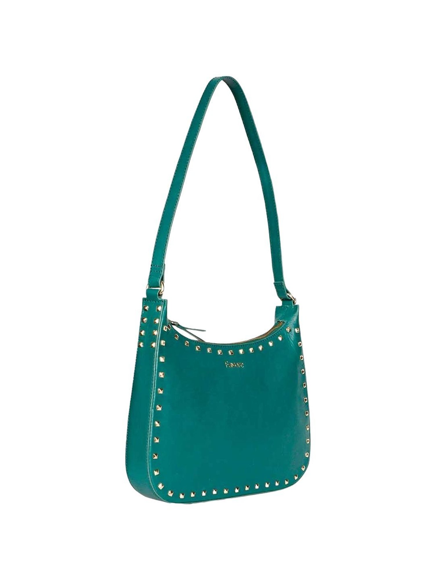 Favore Green Solid Medium Hobos