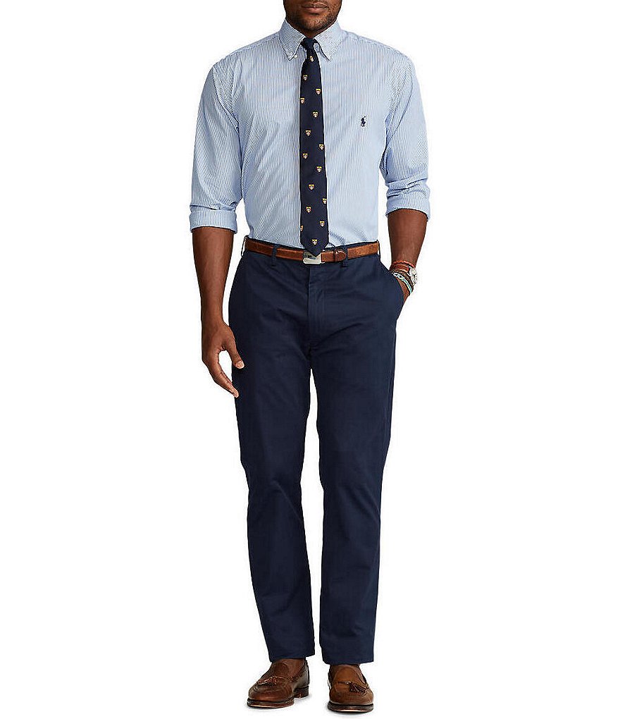 Polo Ralph Lauren Big & Tall Stripe Stretch Poplin Long-Sleeve Woven Shirt