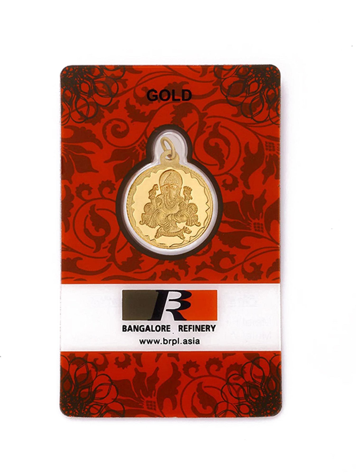 Bangalore Refinery Ganesha 24k (999) 5.2gm Gold Coin cum Pendant