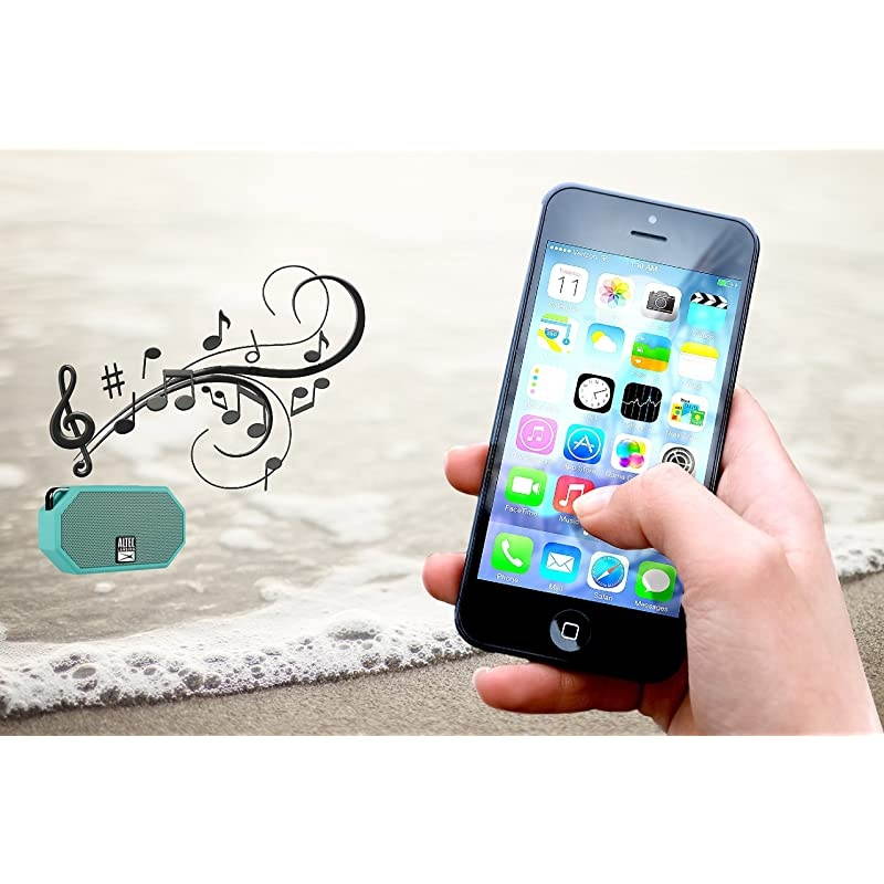 Mini H2O Wireless Bluetooth Waterproof Speaker Floating IP67 Portable Strong Bass Rich Stereo System Microphone 30 ft Range Lightweight 6Hour Battery Mint IMW257MNTGRP