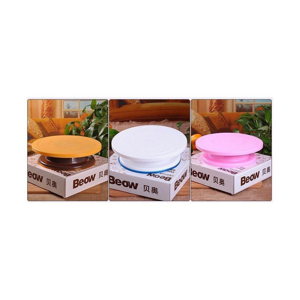 Beowulf Birthday Cake Decorating Taiwan turntable turntable baking scale slip plastic bakeware 3 color options   White