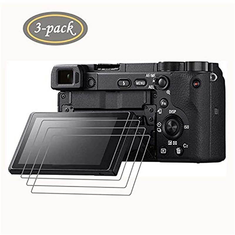 Tempered Glass LCD Screen Protector Compatible for Sony Alpha A6600 A6100 A6400 A6000 A6300 A5000 Nex7 NEX6 NEX5 NEX6 NEX6L NEX3N 3 Pack It Cant Work for a6500a5100