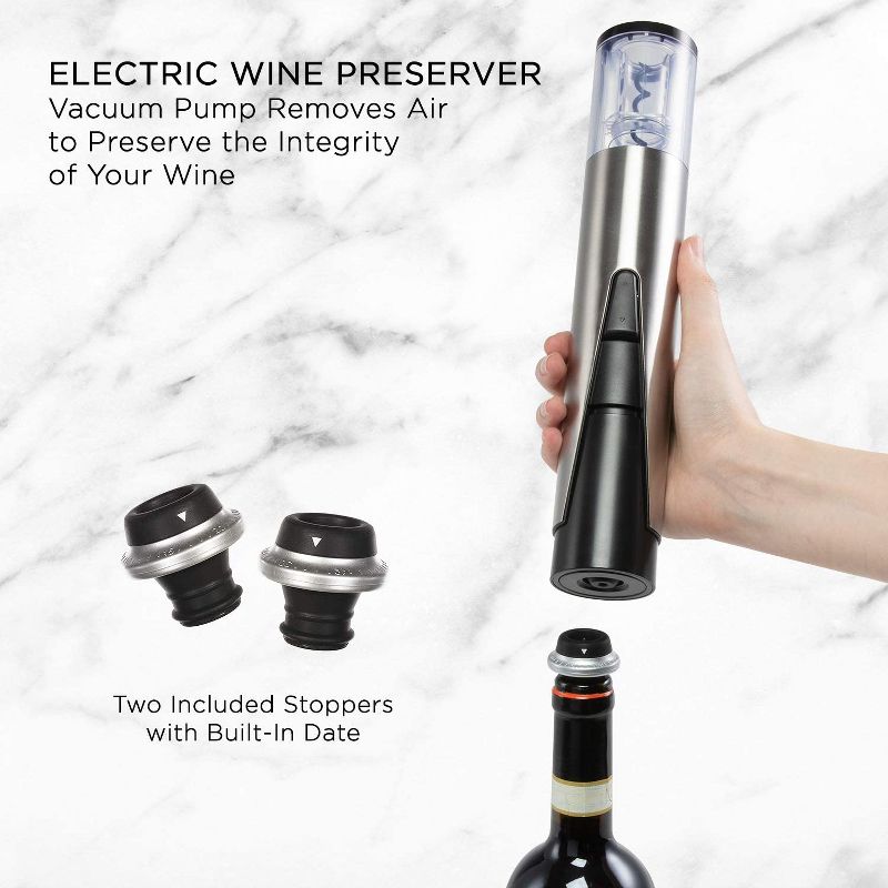 Ivation All-IN-ONE 6 Piece Stainless Steel Piece Wine Gift Set
