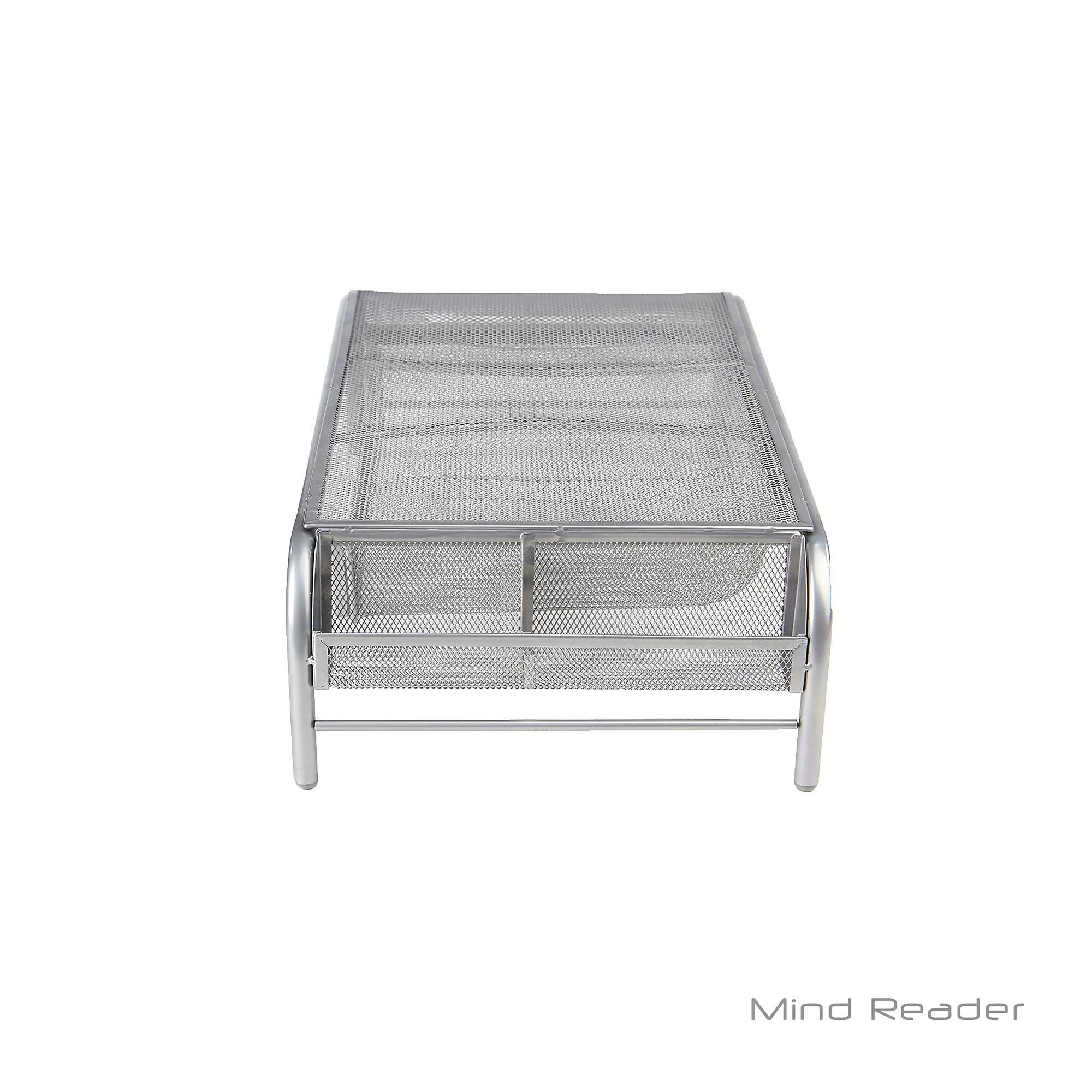 Mind Reader Metal Mesh Monitor Stand with MESHMONSTA-SIL