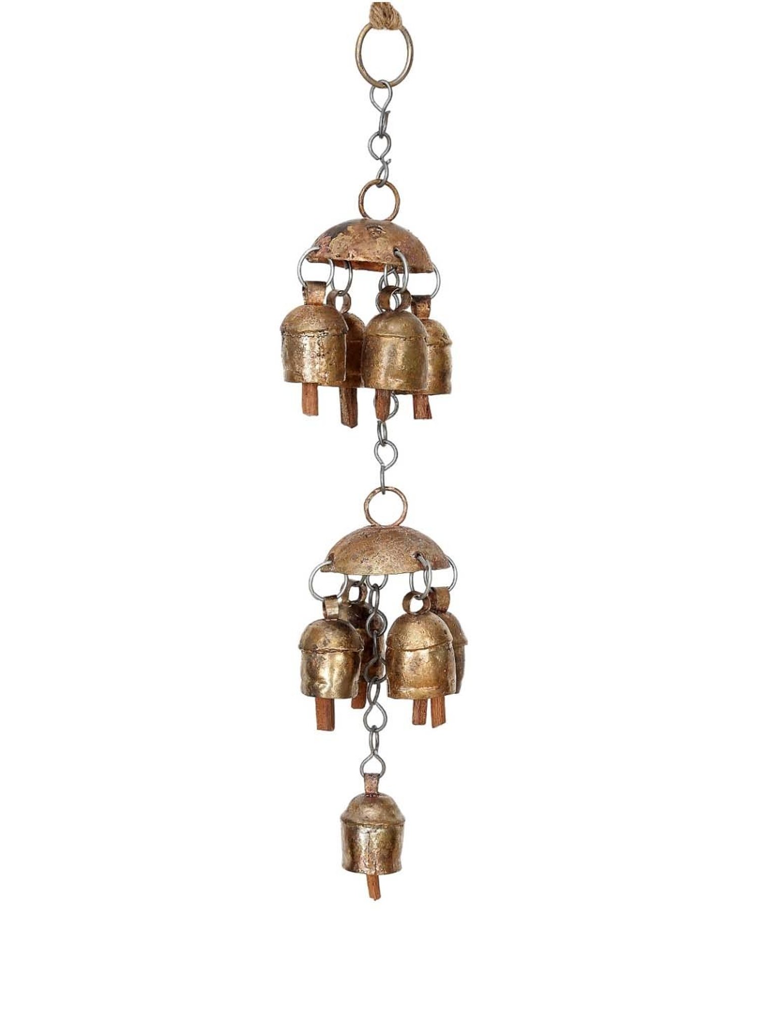 Unravel India Golden Copper Windchime - Set of 1